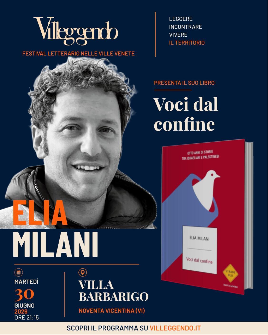 Presentazione del libro di Elia Milani “Voci di Confine” (inizio ore 21.15)
