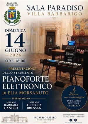 Presentazione del pianoforte elettronico di Elia Morsanuto (inizio ore 18:00)