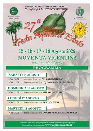 27° Festa Alpina d'Estate (dalle ore 21:00)