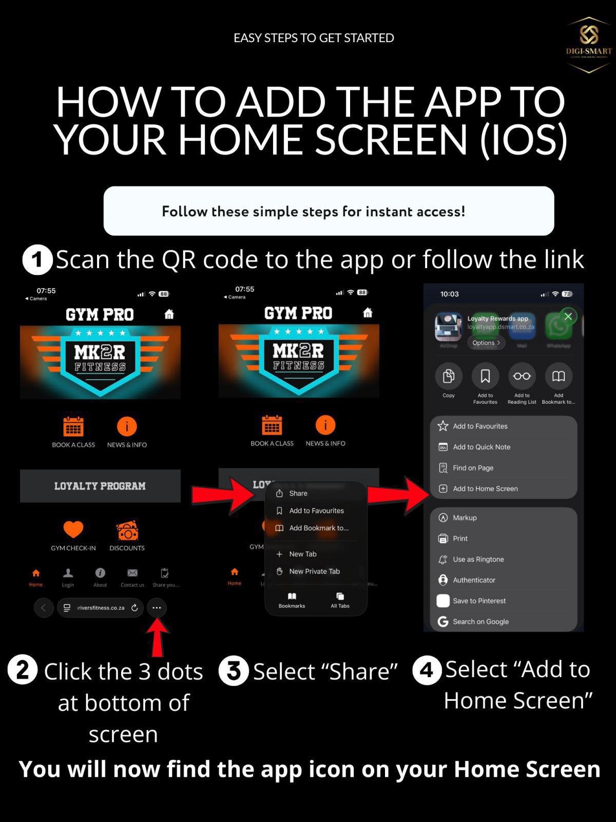 Add app icon to your home screen