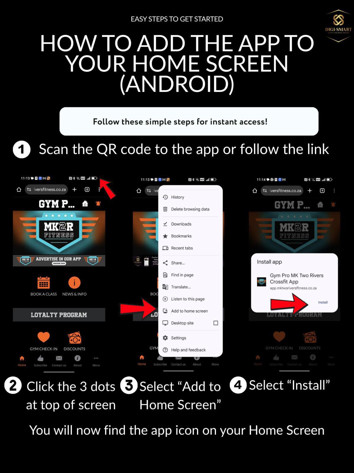 Add app icon to your home screen