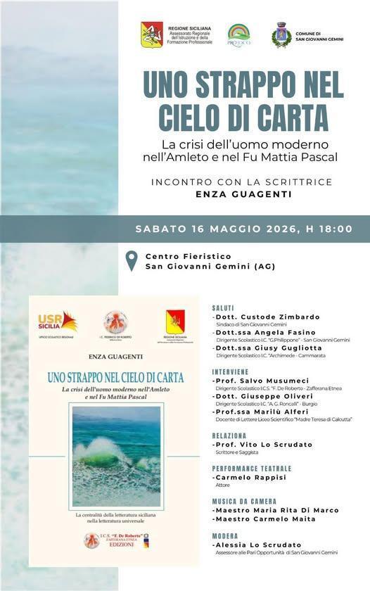 Presentazione del libro “Uno strappo nel cielo di carta” di Enza Guagenti (inizio ore 18.00)