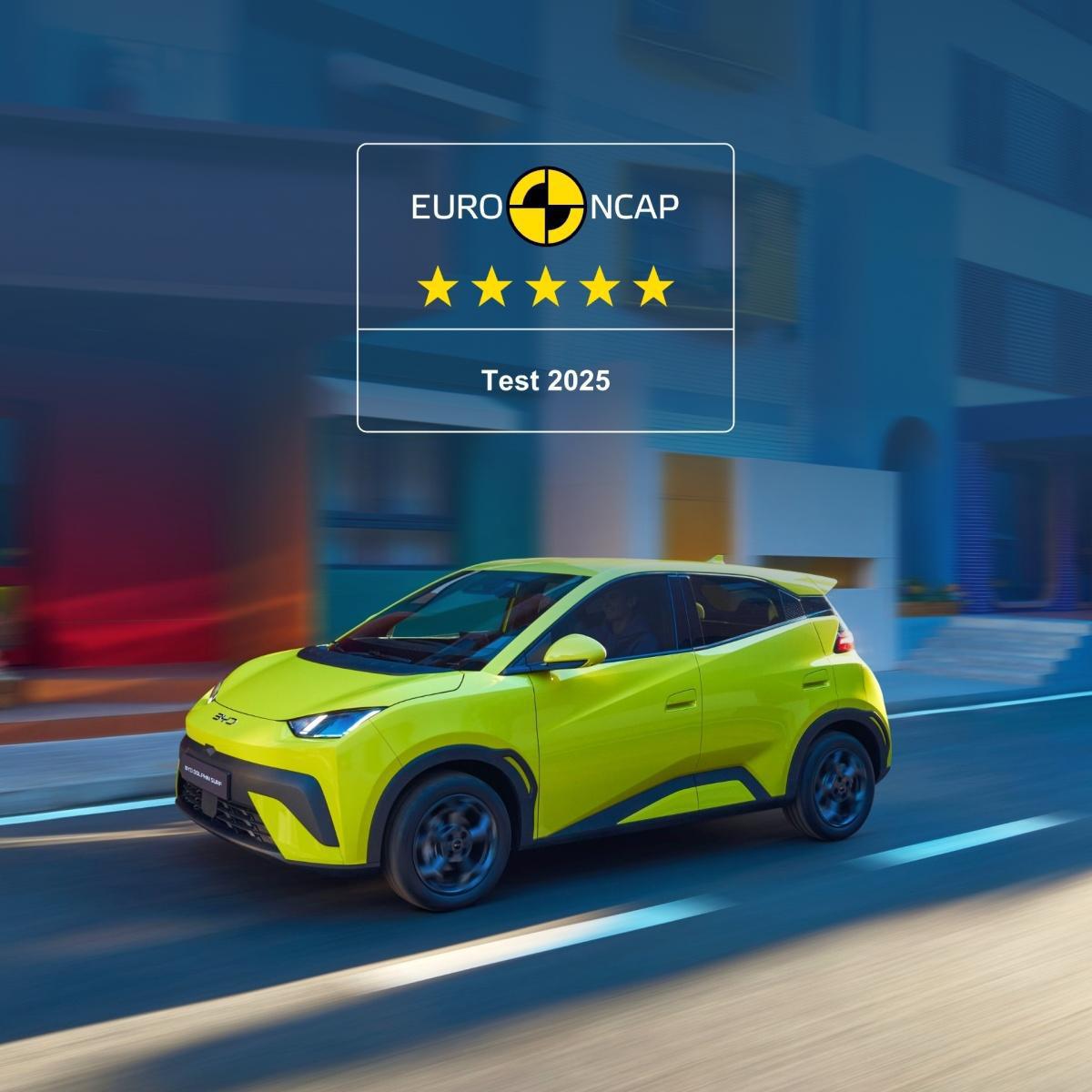 BYD DOLPHIN SURF logra 5 estrellas Euro NCAP: seguridad máxima