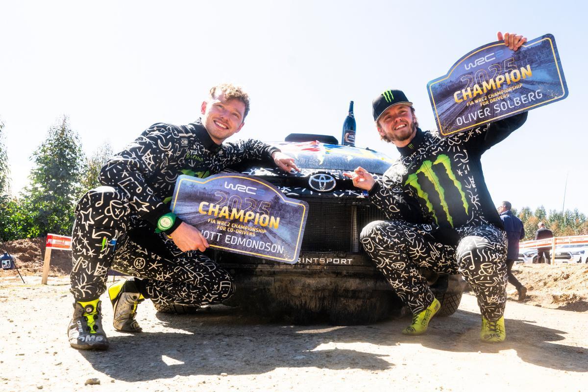 Oliver Solberg se corona campeón del WRC2 con victoria en Chile Oliver Solberg se corona campeón del WRC2 con victoria en Chile