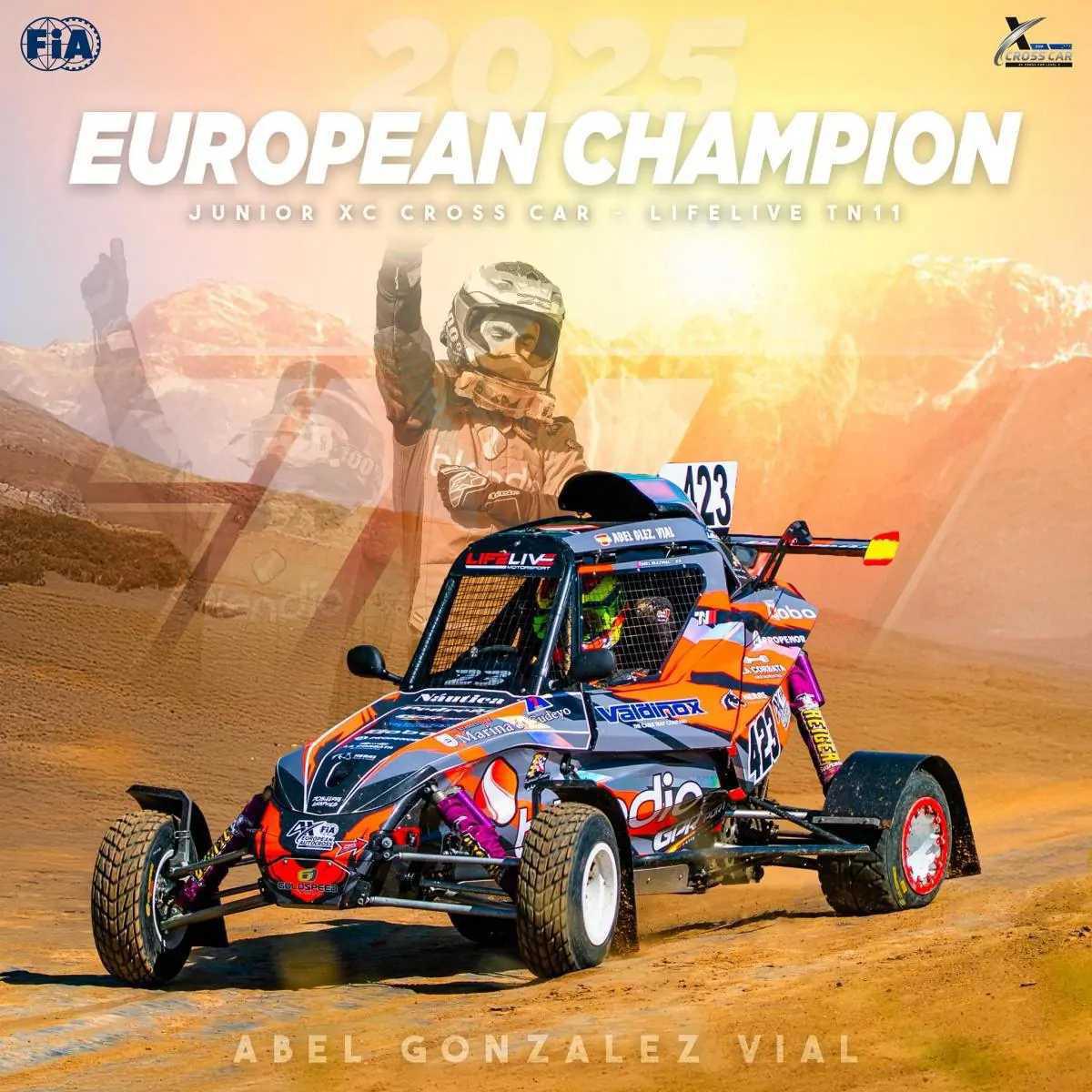 Abel González se proclama campeón continental Junior CrossCar