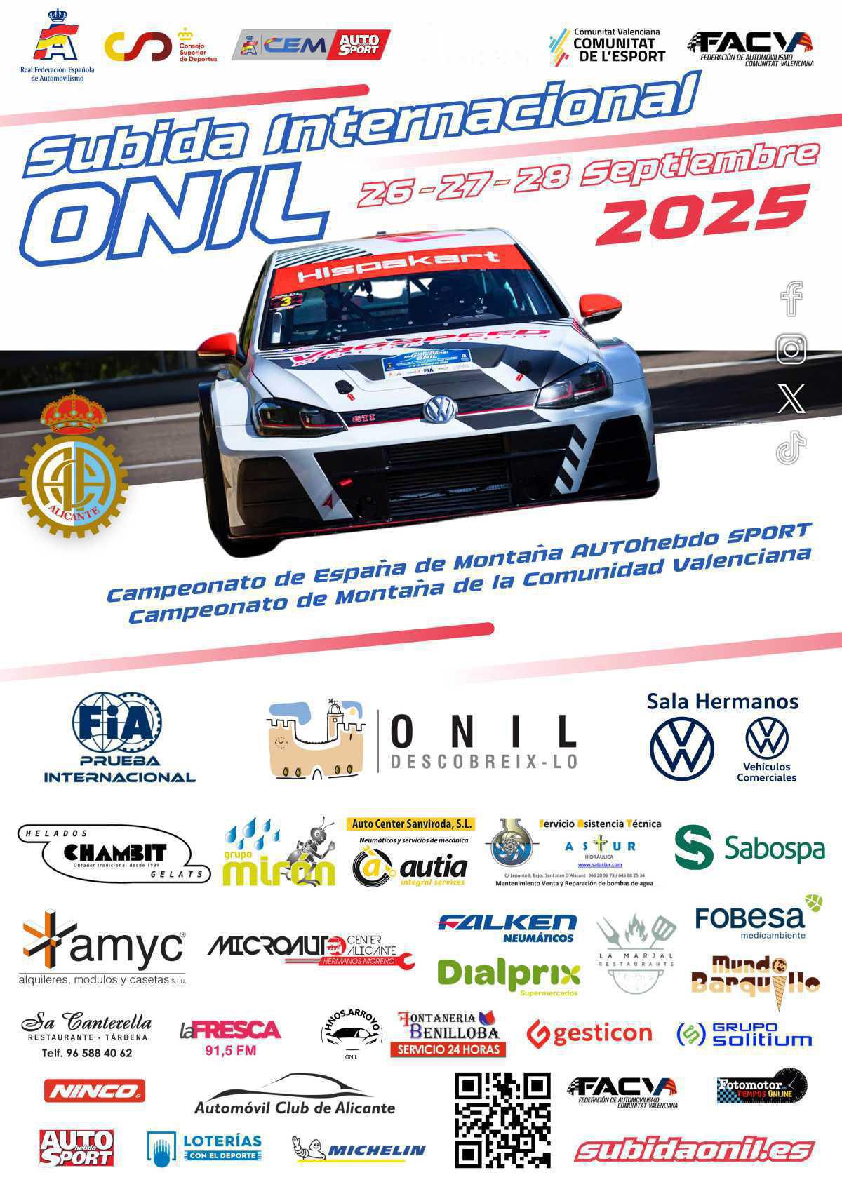 Subida Internacional de Onil: títulos y récords en juego