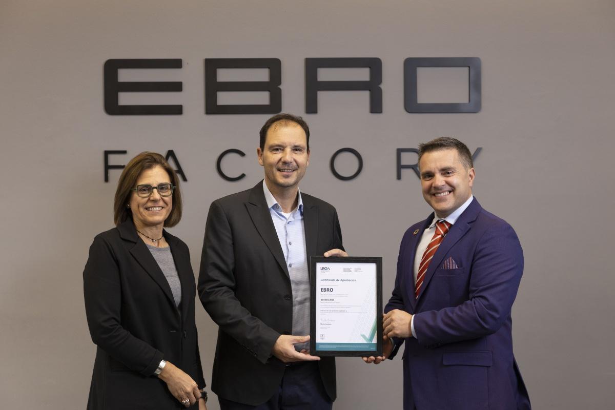EBRO obtiene las certificaciones ISO 9001 y UCA para sus vehículos sostenibles