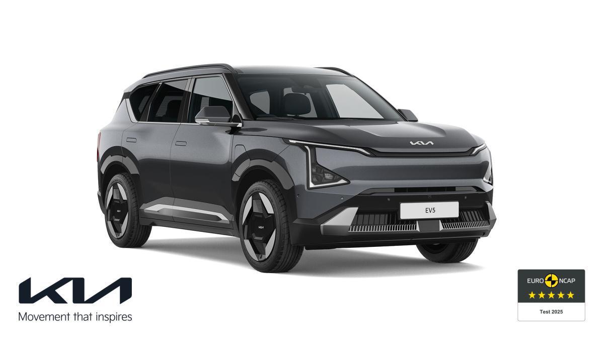 Kia EV5 logra 5 estrellas Euro NCAP en seguridad