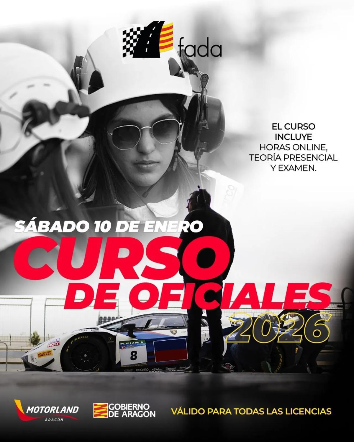 FADA convoca curso para oficiales de automovilismo en MotorLand Aragón