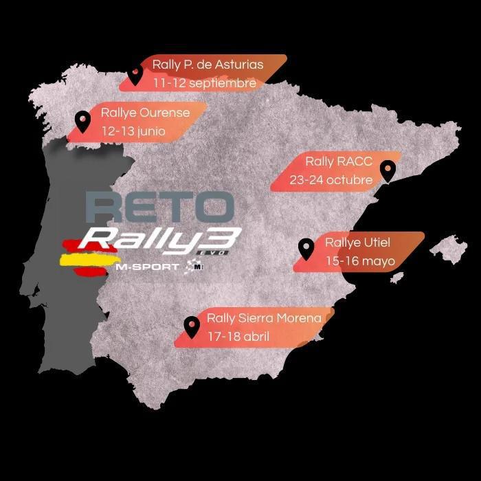 La hoja de ruta del RETO Rally3: cinco rallies y premios para el ERC La hoja de ruta del RETO Rally3: cinco rallies y premios para el ERC