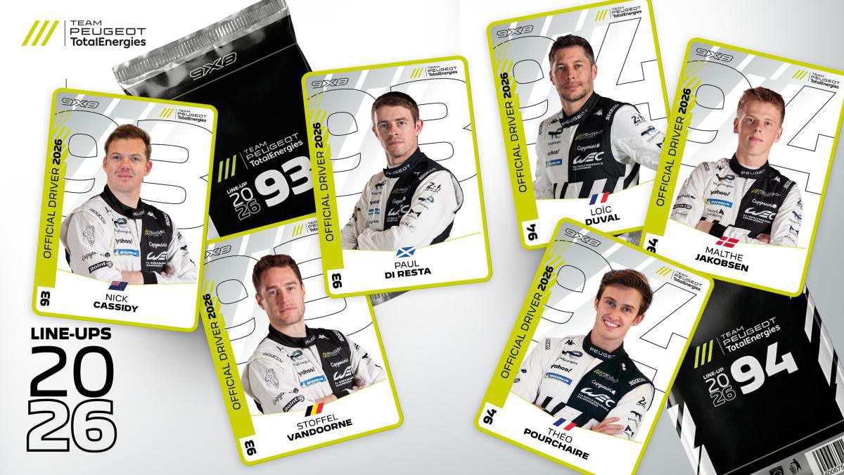 WEC › Peugeot anuncia sus tripulaciones para el Mundial de Resistencia 2026 con gran equilibrio WEC › Peugeot anuncia sus tripulaciones para el Mundial de Resistencia 2026 con gran equilibrio