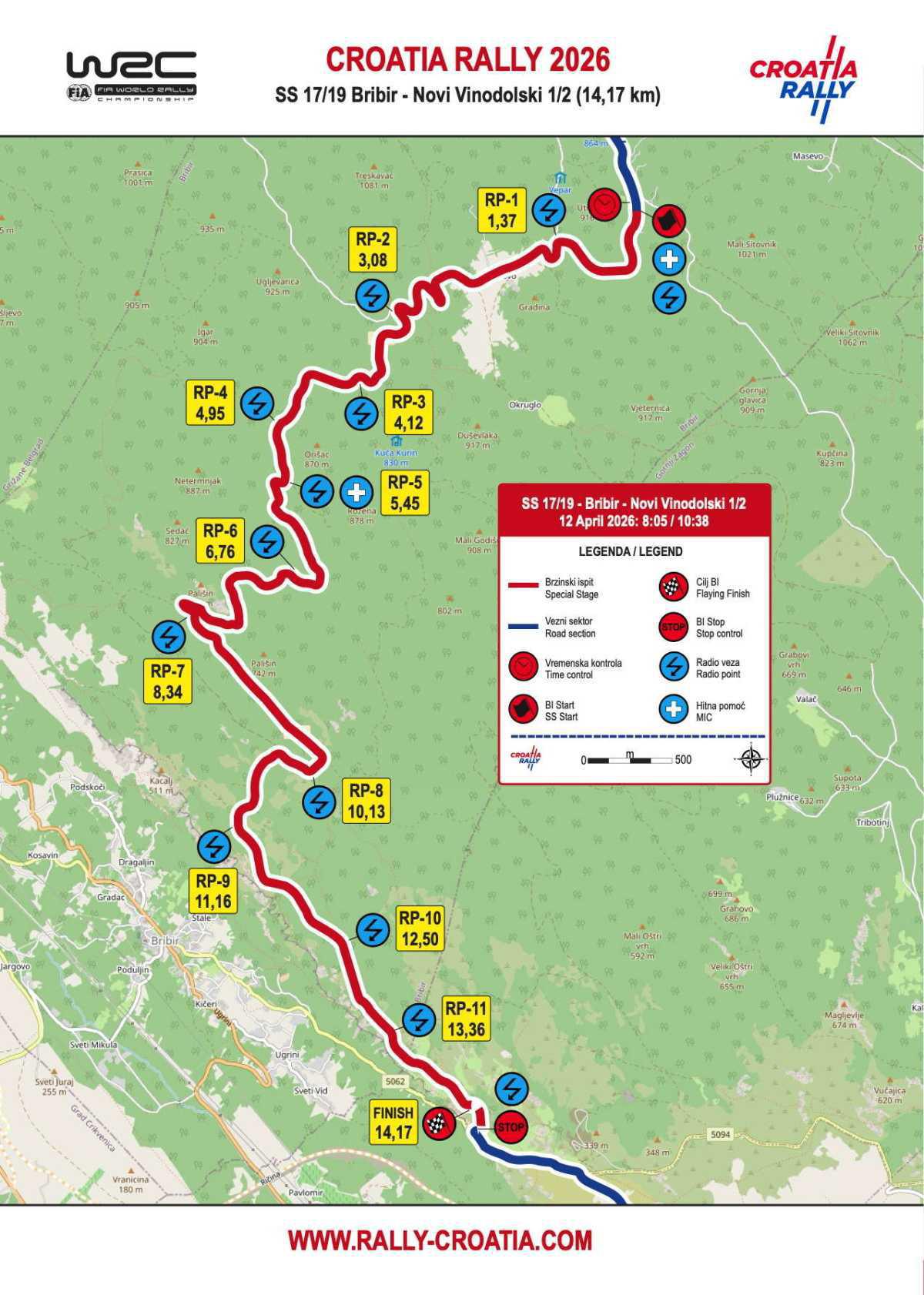 WRC Croatia Rally 2026 › horarios, mapas tramos y accesos GPS WRC Croatia Rally 2026 › horarios, mapas tramos y accesos GPS