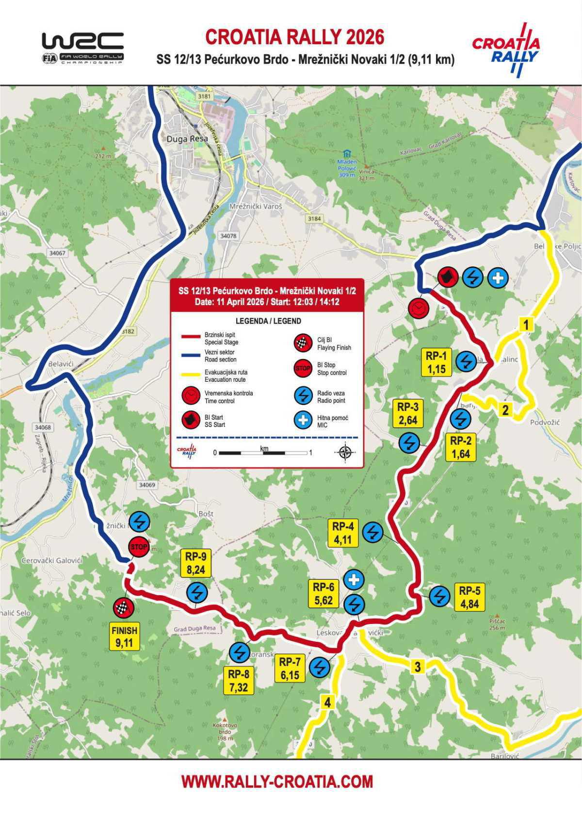 WRC Croatia Rally 2026 › horarios, mapas tramos y accesos GPS WRC Croatia Rally 2026 › horarios, mapas tramos y accesos GPS
