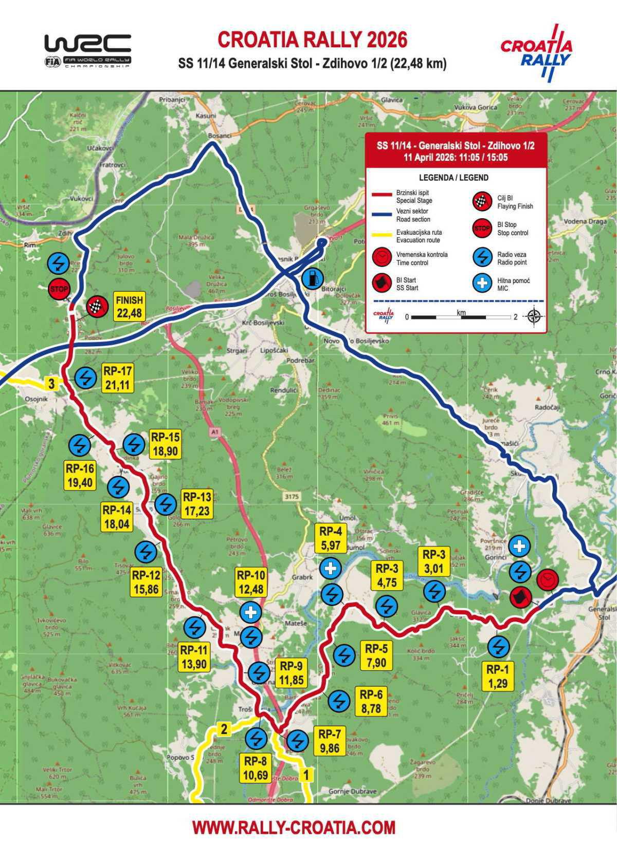 WRC Croatia Rally 2026 › horarios, mapas tramos y accesos GPS WRC Croatia Rally 2026 › horarios, mapas tramos y accesos GPS