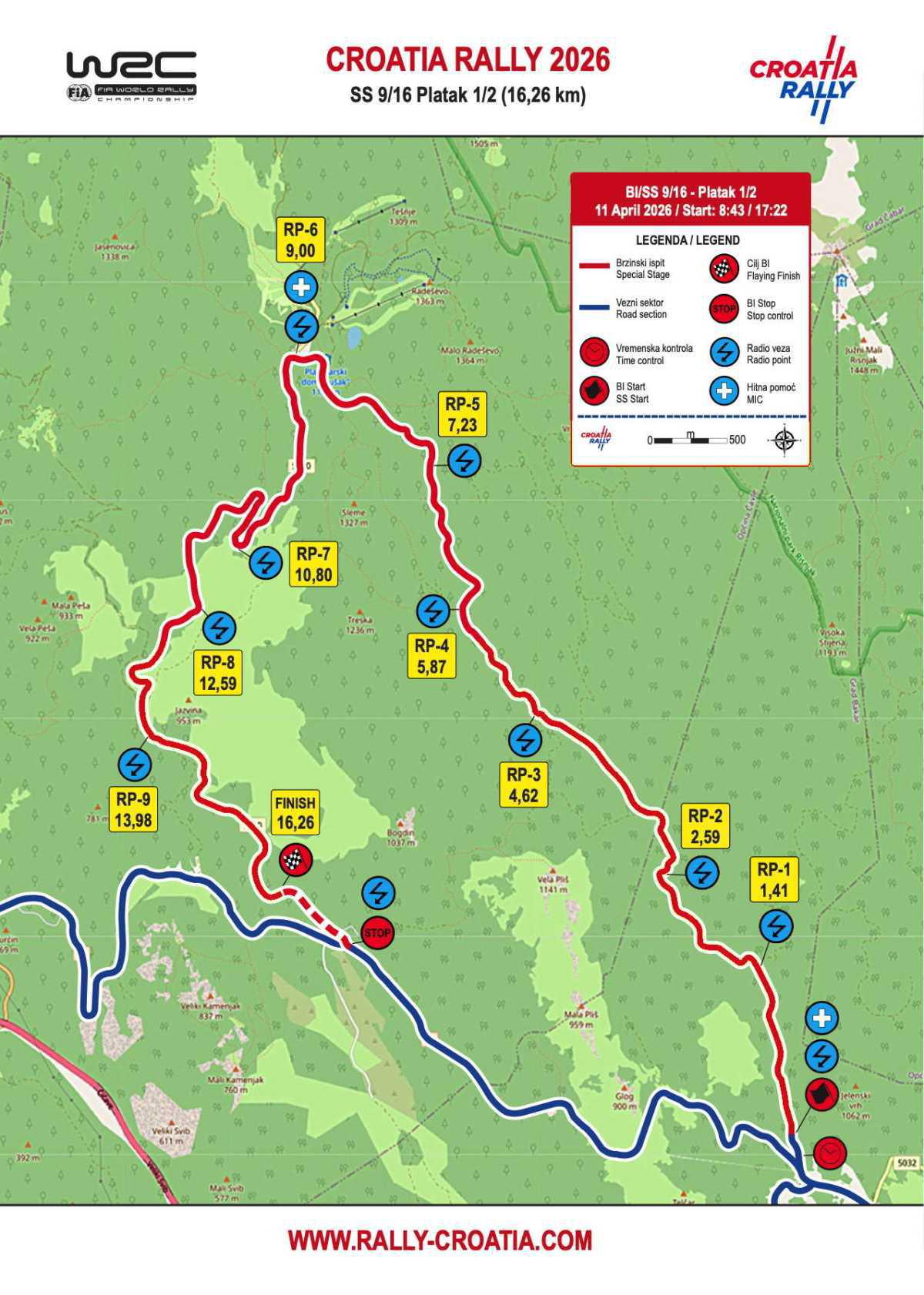 WRC Croatia Rally 2026 › horarios, mapas tramos y accesos GPS WRC Croatia Rally 2026 › horarios, mapas tramos y accesos GPS