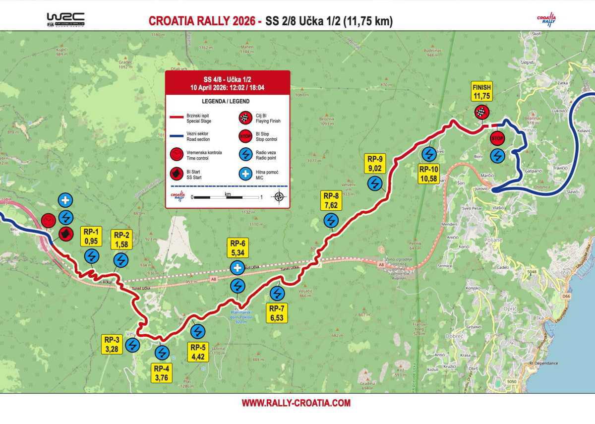 WRC Croatia Rally 2026 › horarios, mapas tramos y accesos GPS