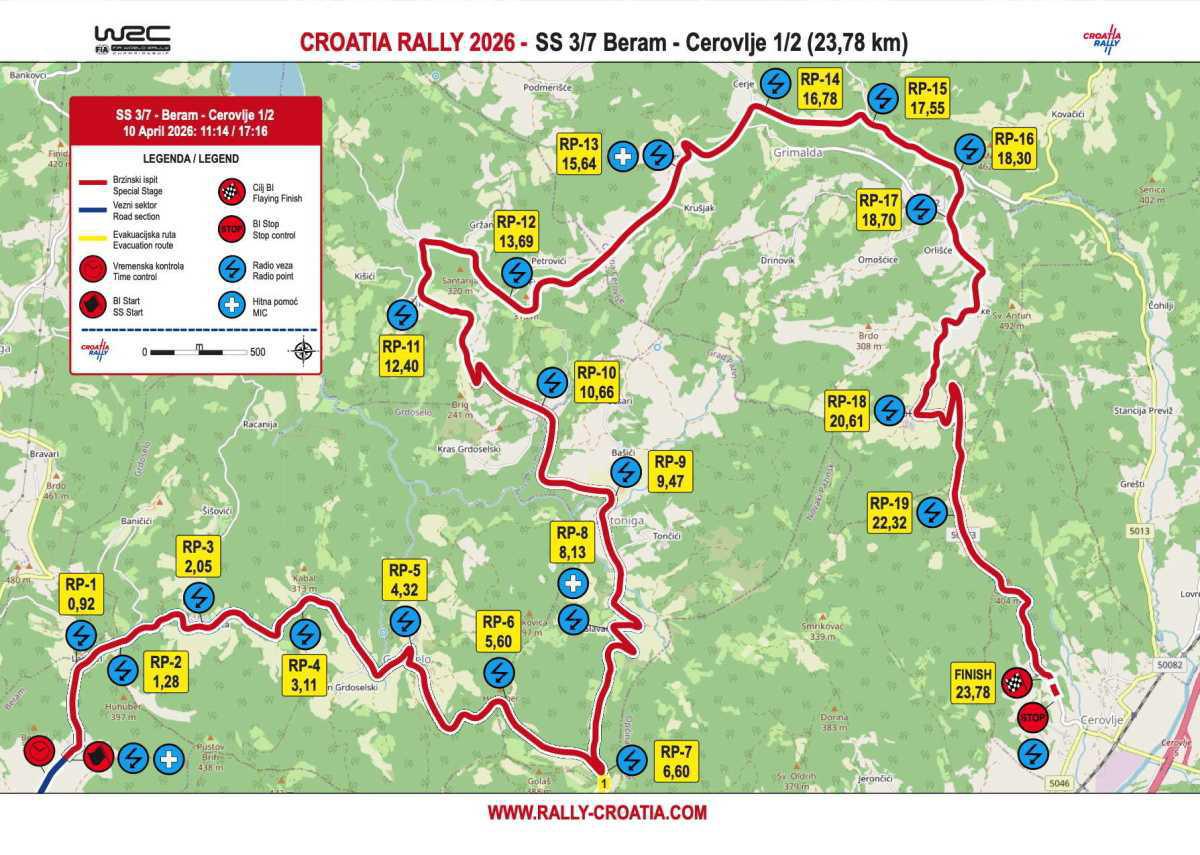 WRC Croatia Rally 2026 › horarios, mapas tramos y accesos GPS WRC Croatia Rally 2026 › horarios, mapas tramos y accesos GPS