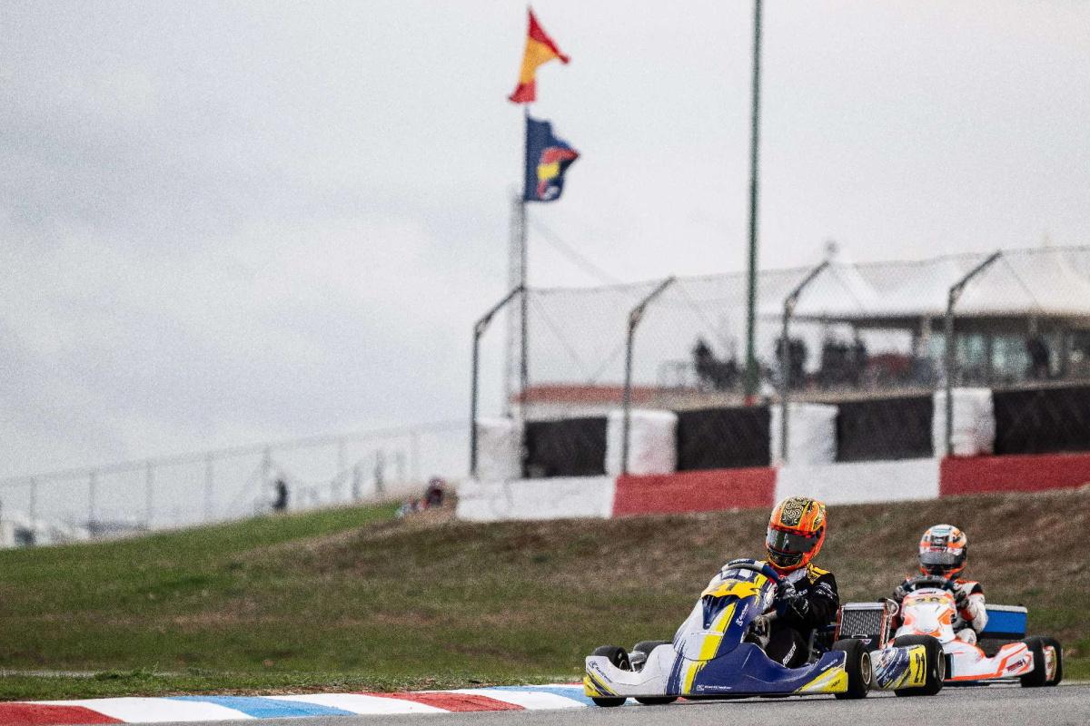 Adrián Malheiro logra la pole en KZ tras un doble triunfo en las mangas de Campillos