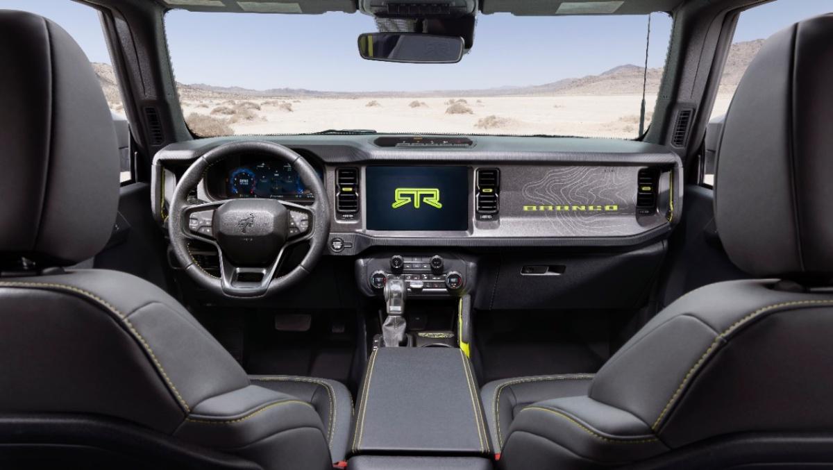 Bronco RTR 2027 desvela su interior más expresivo con detalles en Hyper Lime Bronco RTR 2027 desvela su interior más expresivo con detalles en Hyper Lime