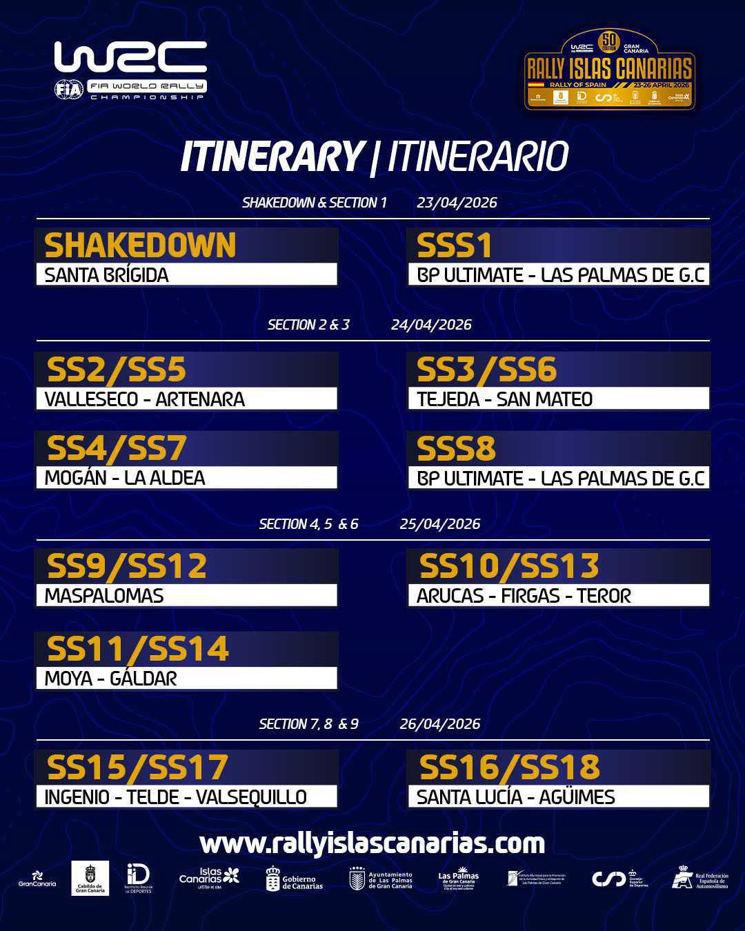 El Rally Islas Canarias – Rally de España estrena un esquema de cuatro jornadas