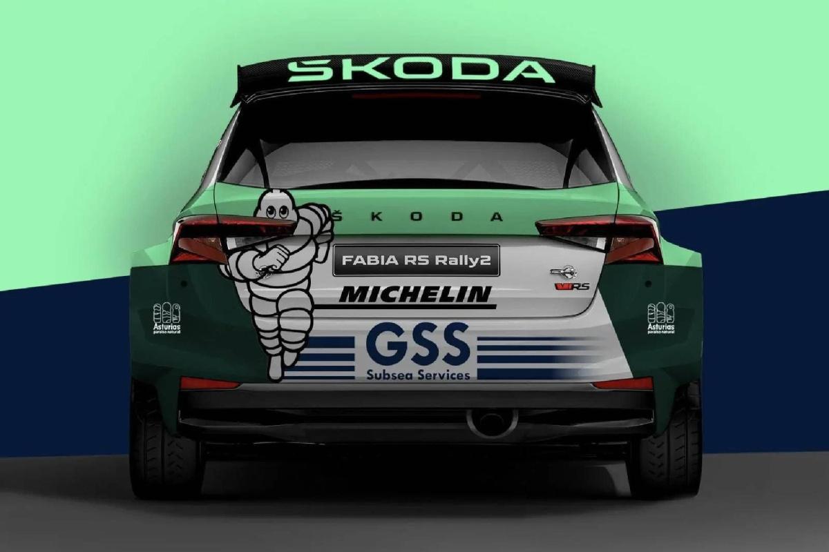 'Cohete' Suárez estrena decoración en el Škoda Fabia RS Rally2 con el patrocinio de GSS 'Cohete' Suárez estrena decoración en el Škoda Fabia RS Rally2 con el patrocinio de GSS