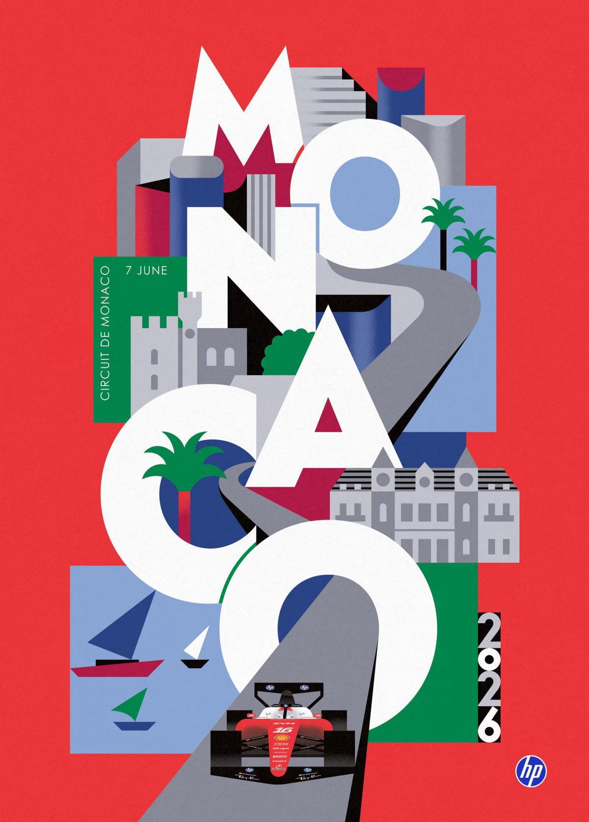 F1 › Alconic ilustra el GP de Mónaco 2026 con su estilo único