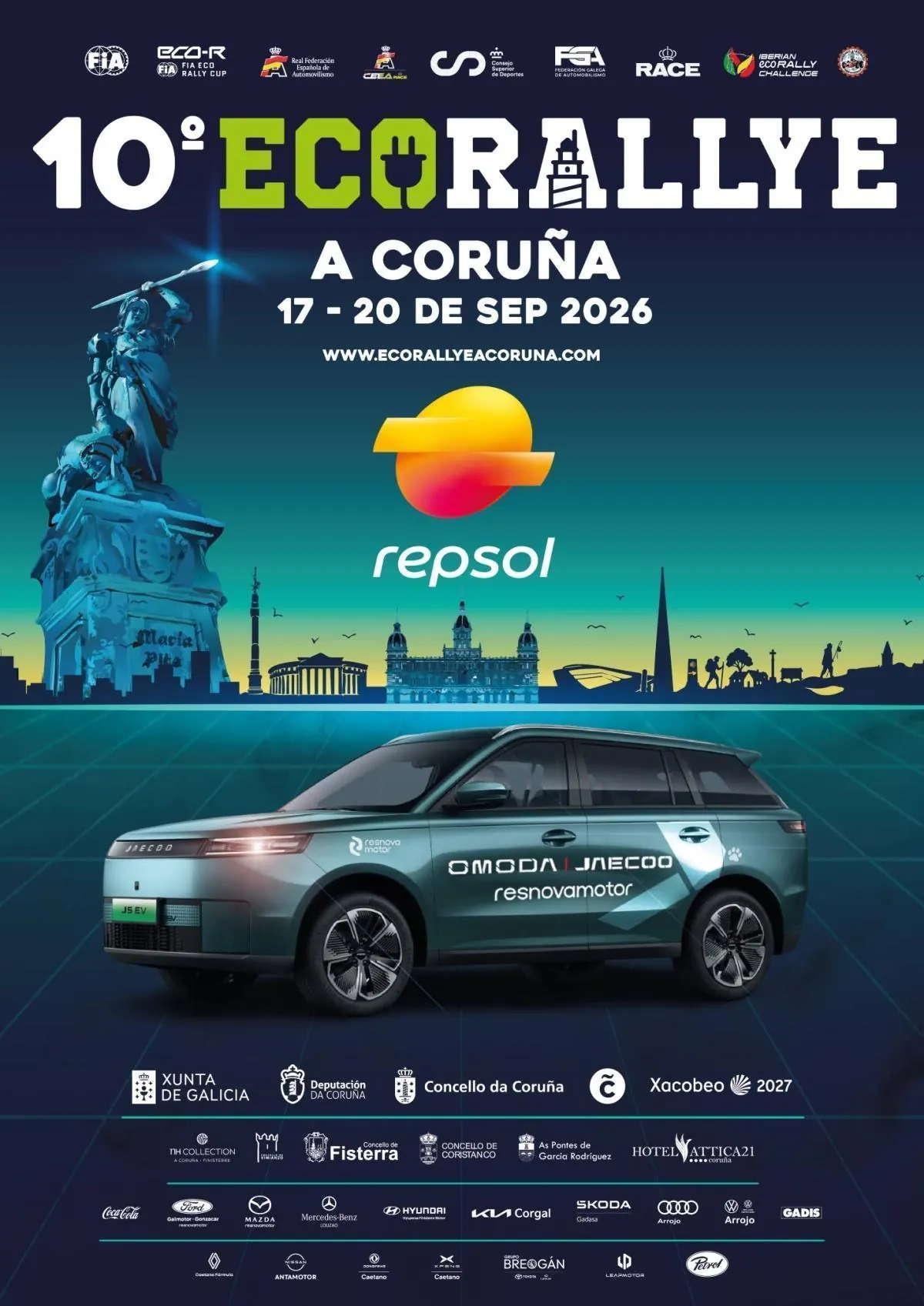 Previa del 10º Repsol EcoRallye A Coruña 2026: recorrido y favoritos