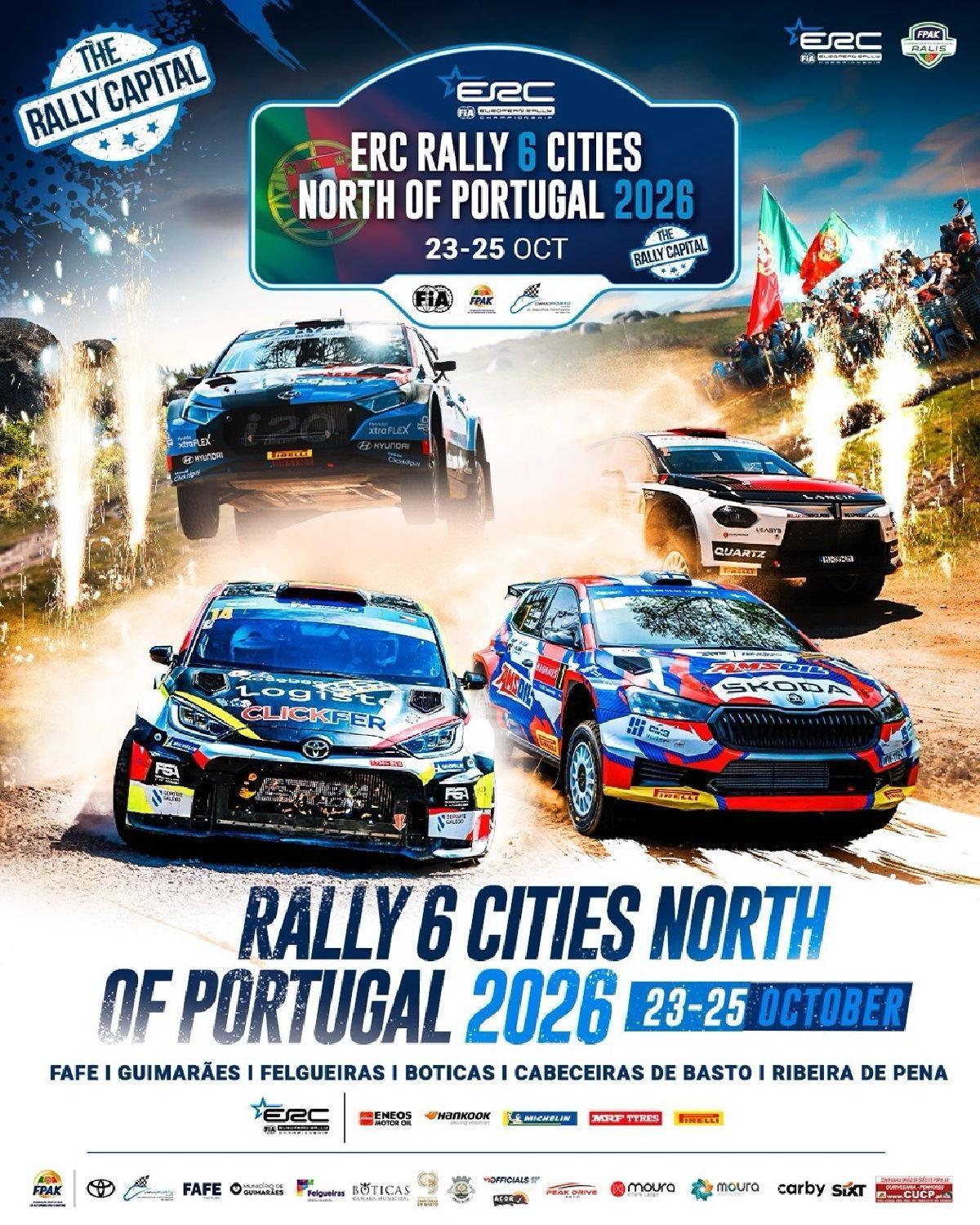 Rally 6 Cities North of Portugal cierra el ERC 2026 con 31 Rally2
