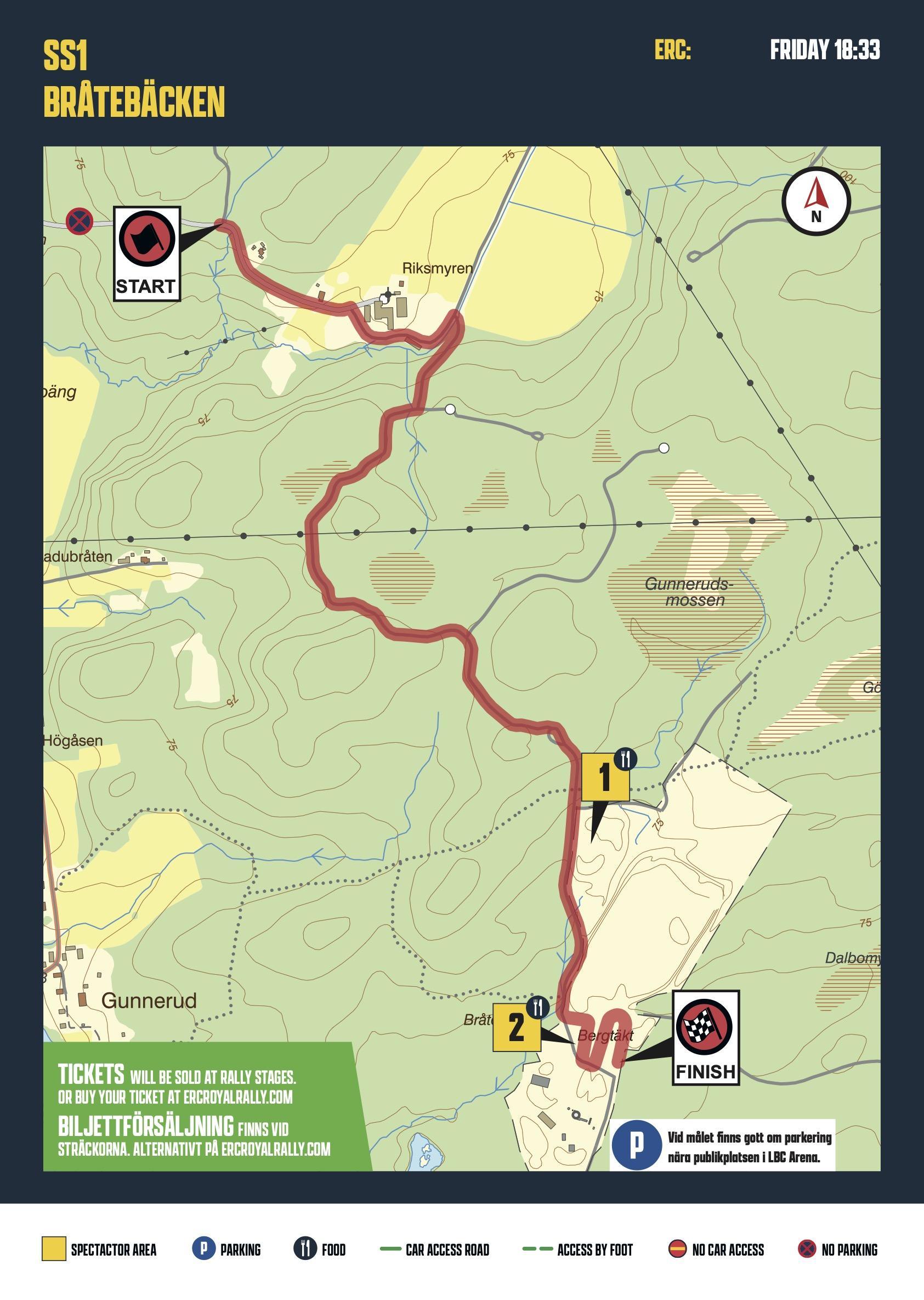 SS1 ERC Rally de Escandinavia 2026 › horario y zona de público