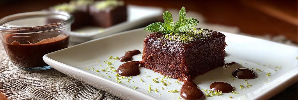 Basbousa with Cocoa Drizzle - Egypt