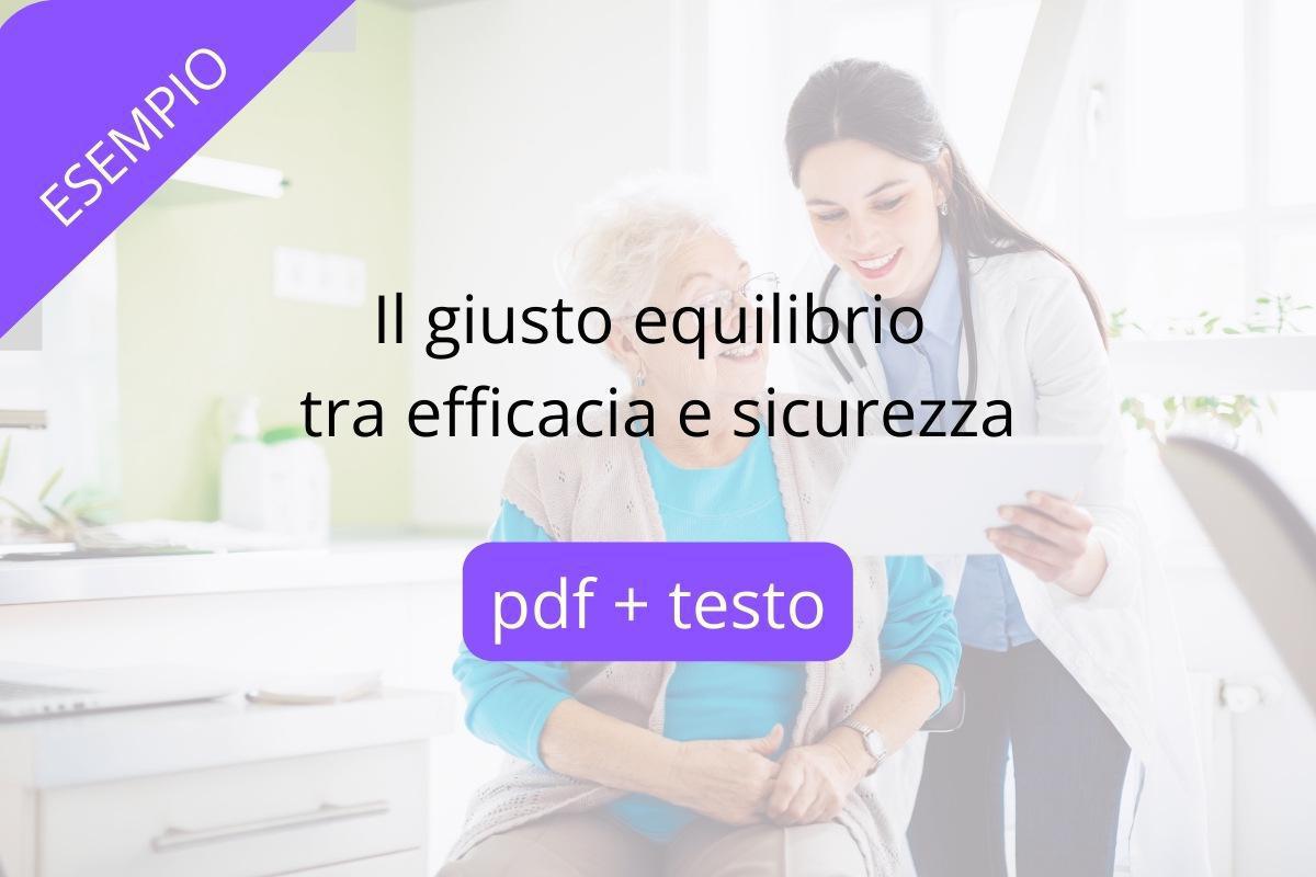 ESEMPIO | Il giusto equilibrio tra efficacia e sicurezza (PDF + Testo) ESEMPIO | Il giusto equilibrio tra efficacia e sicurezza (PDF + Testo)