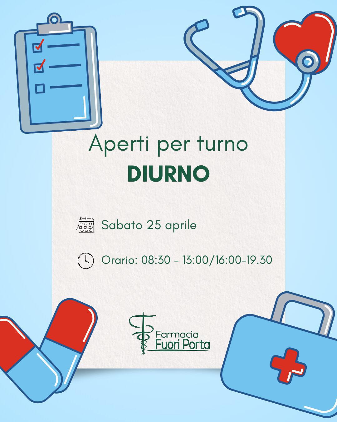 Aperti per turno DIURNO