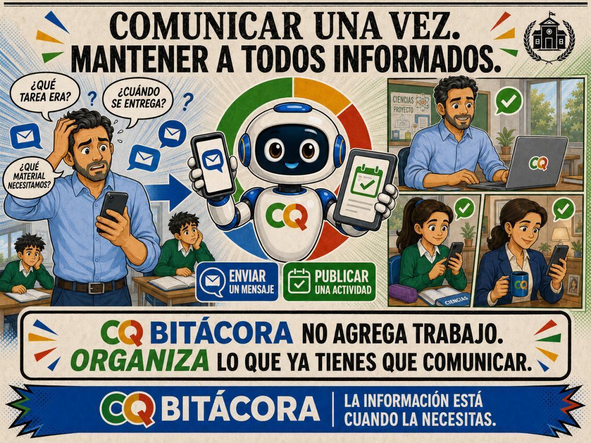 CQ Bitácora: comunicar una vez para mantener informada a toda la comunidad escolar