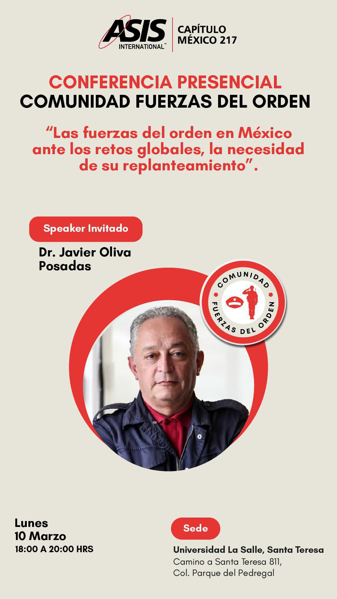 CONFERENCIA PRESENCIAL COMUNIDAD FUERZAS DEL ORDEN