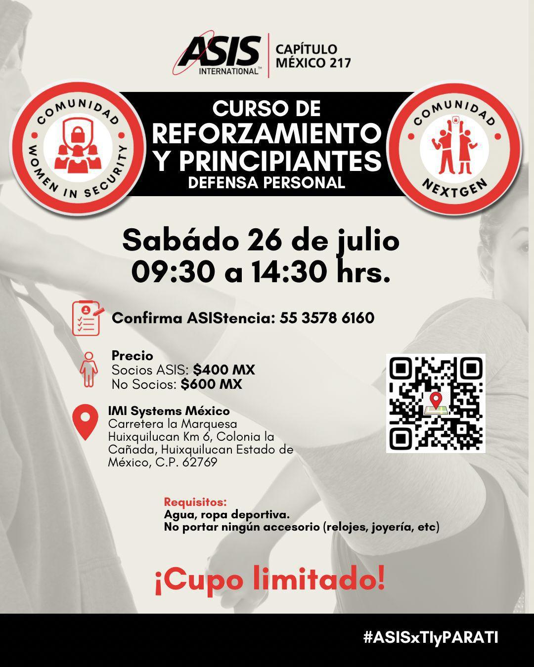 Curso de Reforzamiento y Principiantes de Defensa Personal Curso de Reforzamiento y Principiantes de Defensa Personal