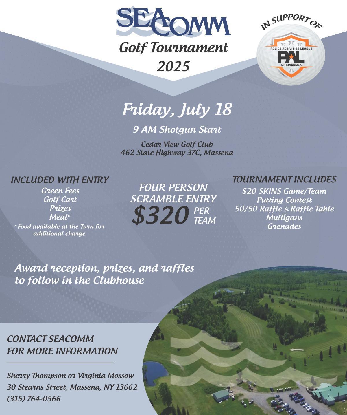SeaComm Charity Golf Tournament Basket Raffle Sign-Up