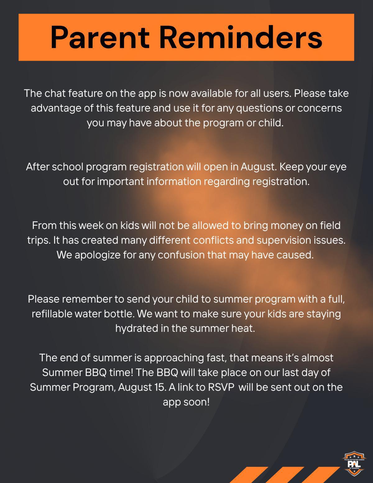 PAL Mid-Summer Program Newsletter
