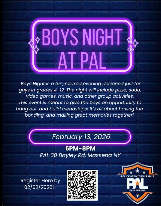 Boys Night at PAL Boys Night at PAL