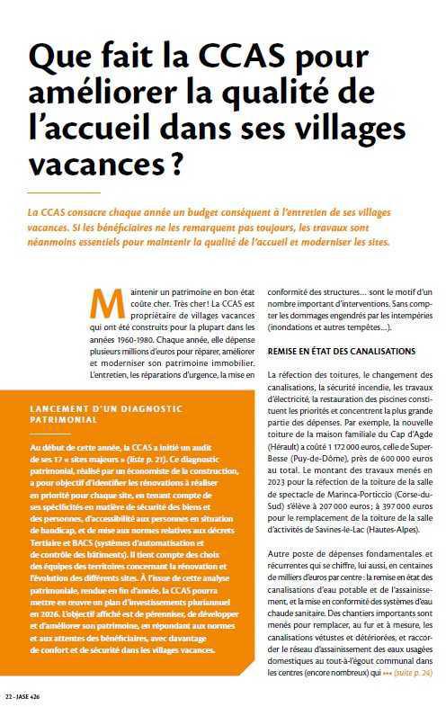LE PATRIMOINE DE LA CCAS PAR ET POUR LES AGENTS VIA LA CGT