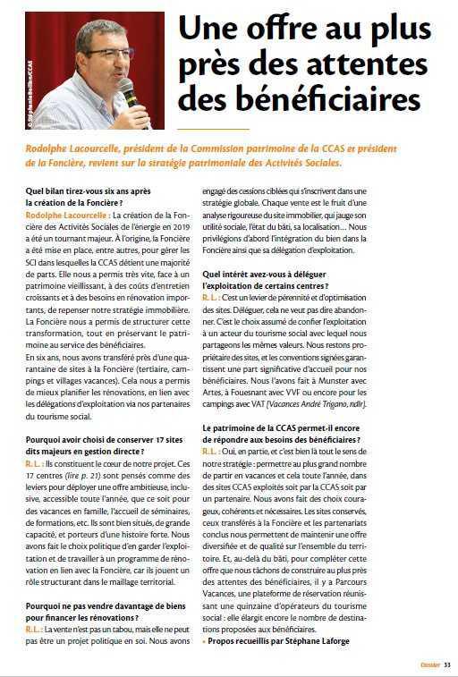 LE PATRIMOINE DE LA CCAS PAR ET POUR LES AGENTS VIA LA CGT