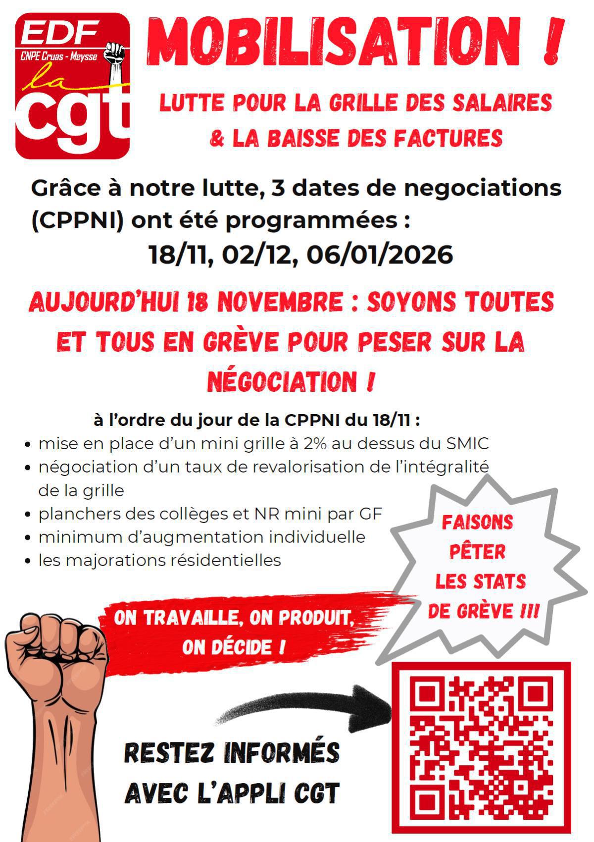 ✊️En grève pour peser sur la négociation en cours !🔴