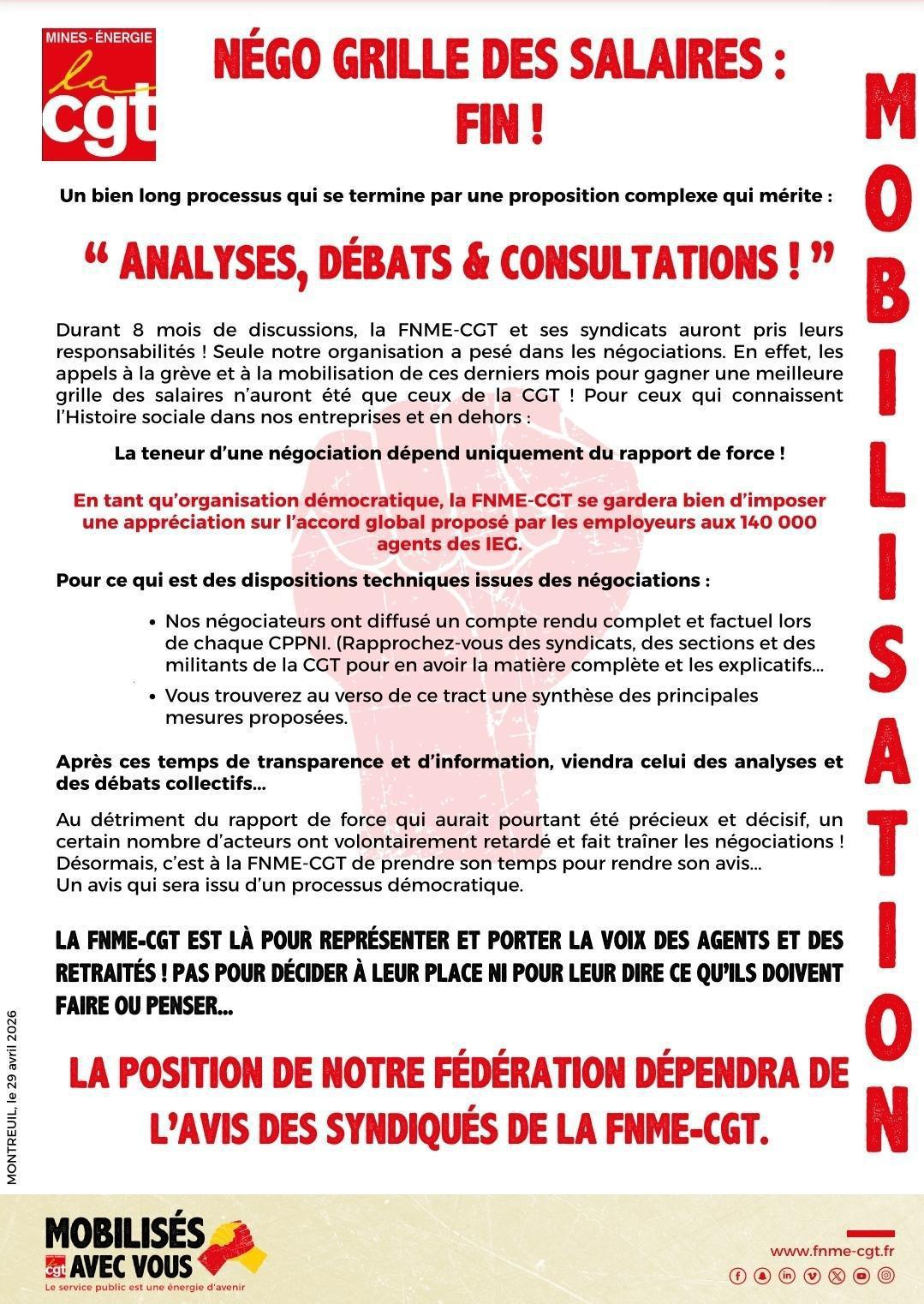 🔴Négociation grille des salaires : proposition conclusive !
