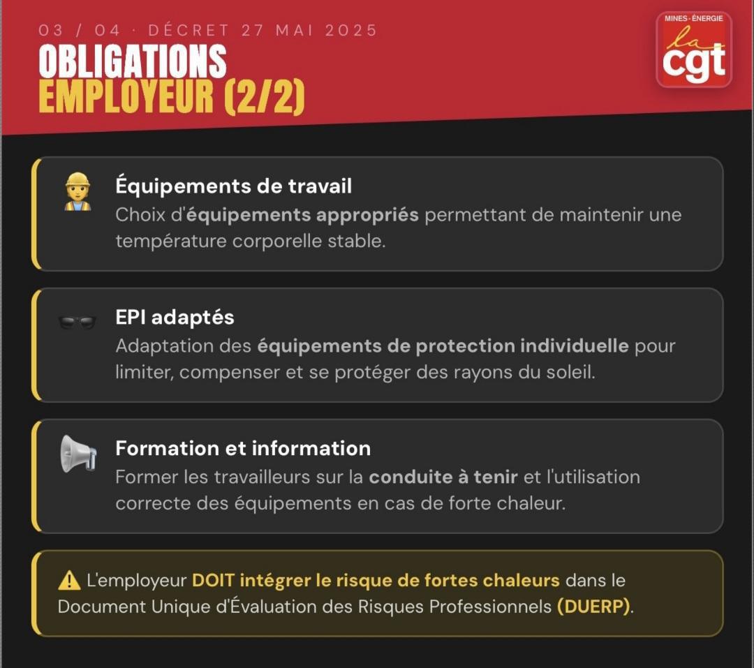 🥵Risque chaleur : les obligations employeurs !🚰