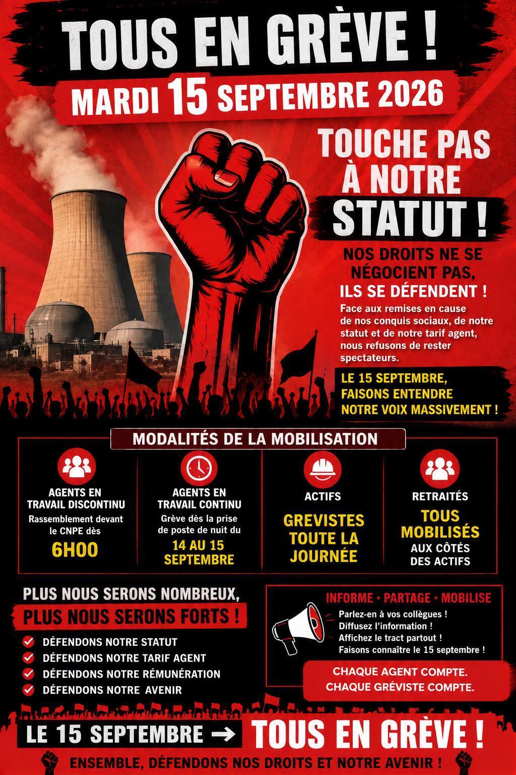 Modalités d'action du 15/09 ✊🔻