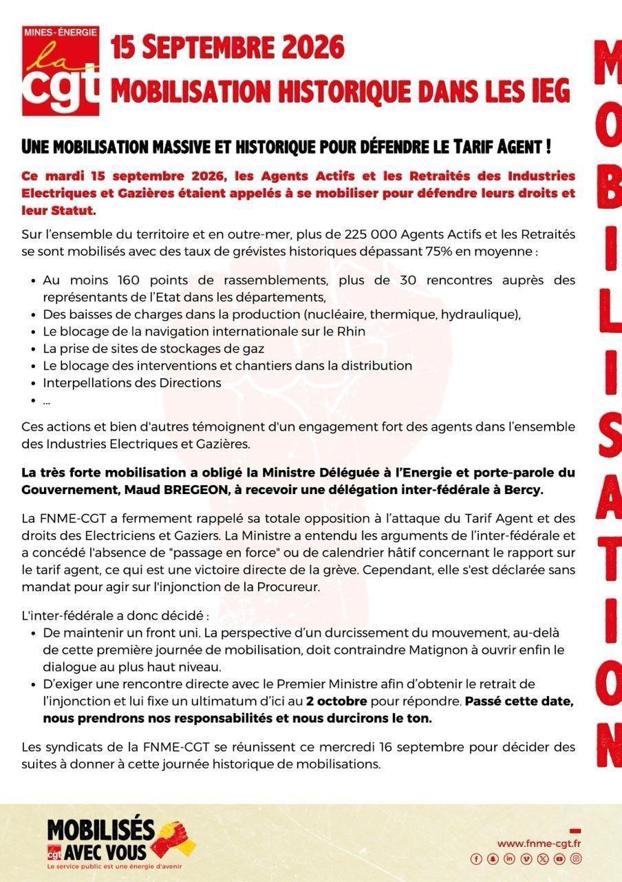🔴Mobilisation historique dans les IEG !🔻✊💖