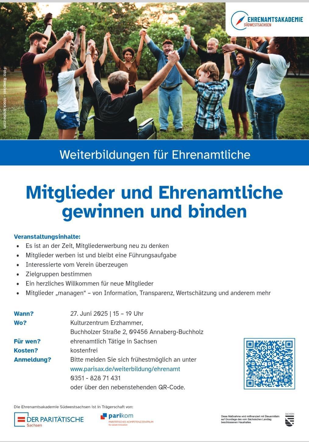 Ehrenamtsakademie Südwestsachsen lädt ein: 