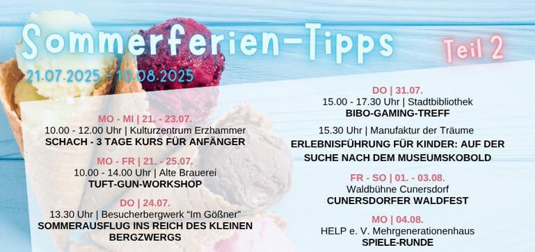 Sommerferientipps Teil 2