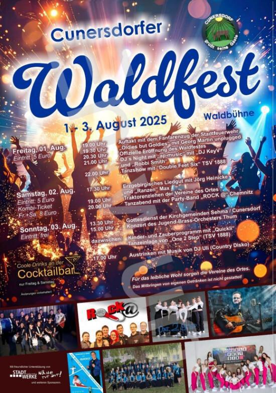 Der Wald ruft! Cunersdorfer Waldfest vom 1. bis 3. August 2025