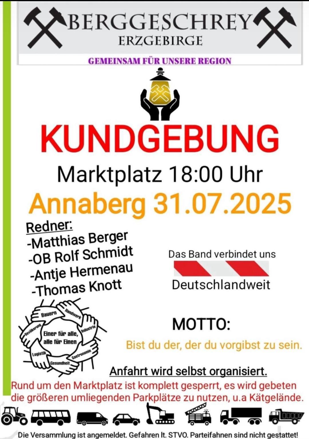 Kundgebung Berggeschrey Annaberg