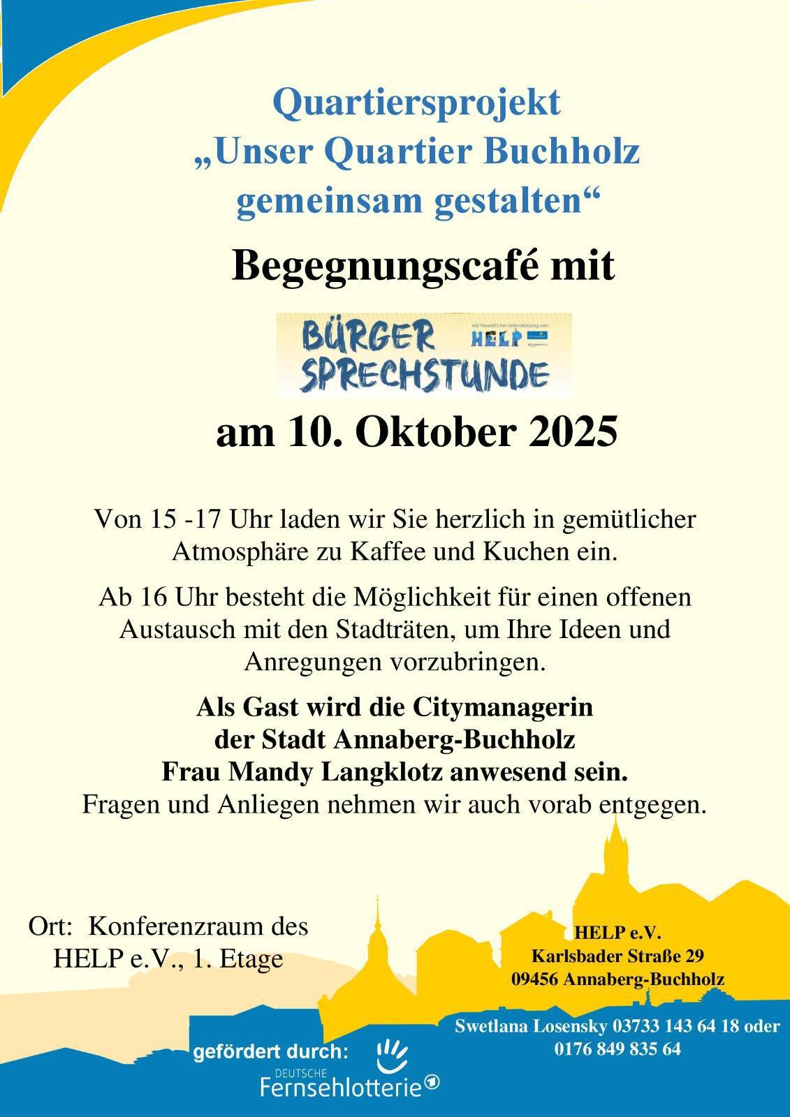 Begegnungscafé und Bürgersprechstunde